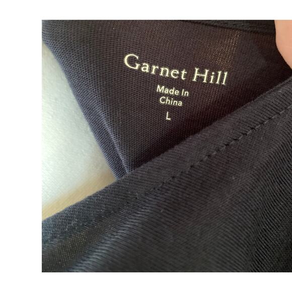 Garnet Hill, Navy Blue Side-Button Knit Maxi Dress, size Large New! - Picture 9 of 11